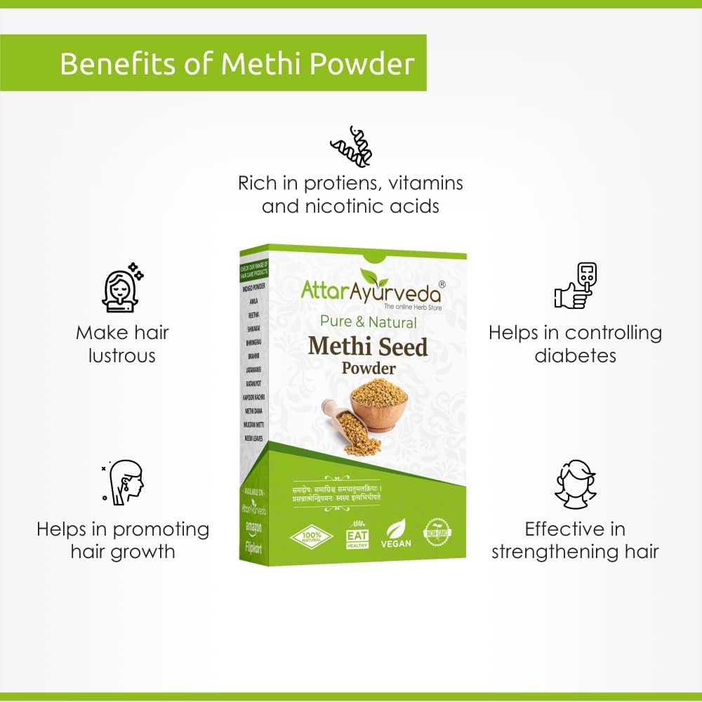 Roti Attar Ayurveda Methi Powder for Hair Growth 400G image number 1