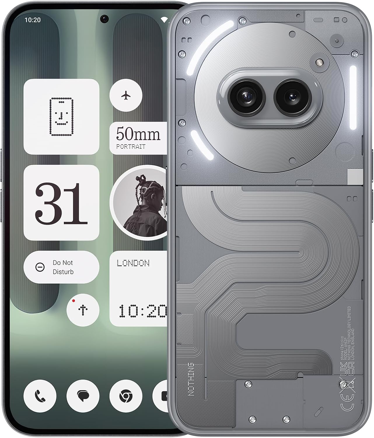 Nothing Phone (2A) plus Smartphone, MTK 7350 Pro 50 MP Triple Camera, 6.7" 120 Hz AMOLED Display, 5000Mah 50W Fast Charge NFC 12 GB+256 GB Black