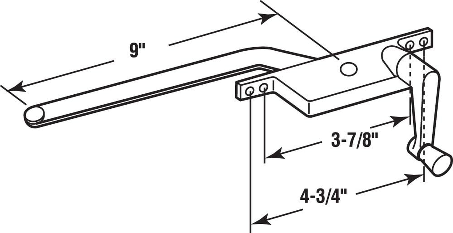 Prime-Line Products H 3520 9-Inch Square Type Right Hand Casement Operator, Aluminum