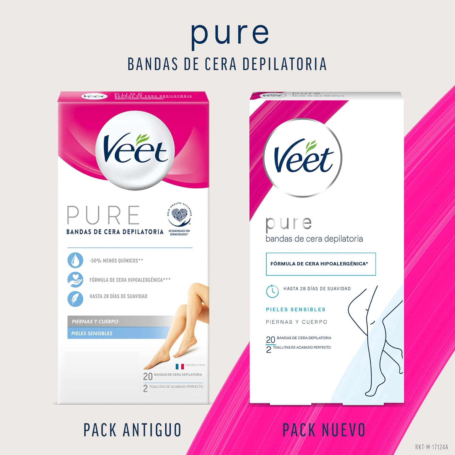 BANDAS DE CERA Depilatorias Corporales Pure Piel Sensitive 20 U image number 1