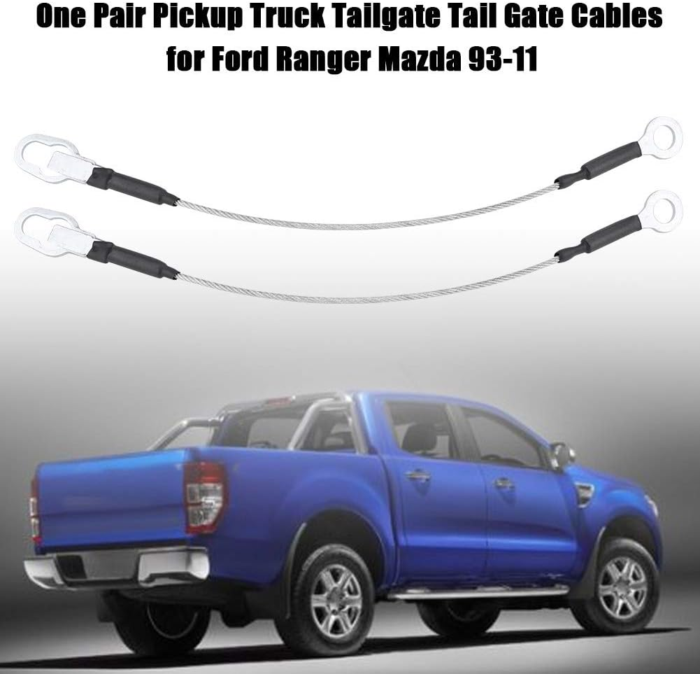 Heavy Duty Truck Tailgate Cables, Compatible with Ford Ranger 93-11, Tailgate Lift Support Cables image number 6