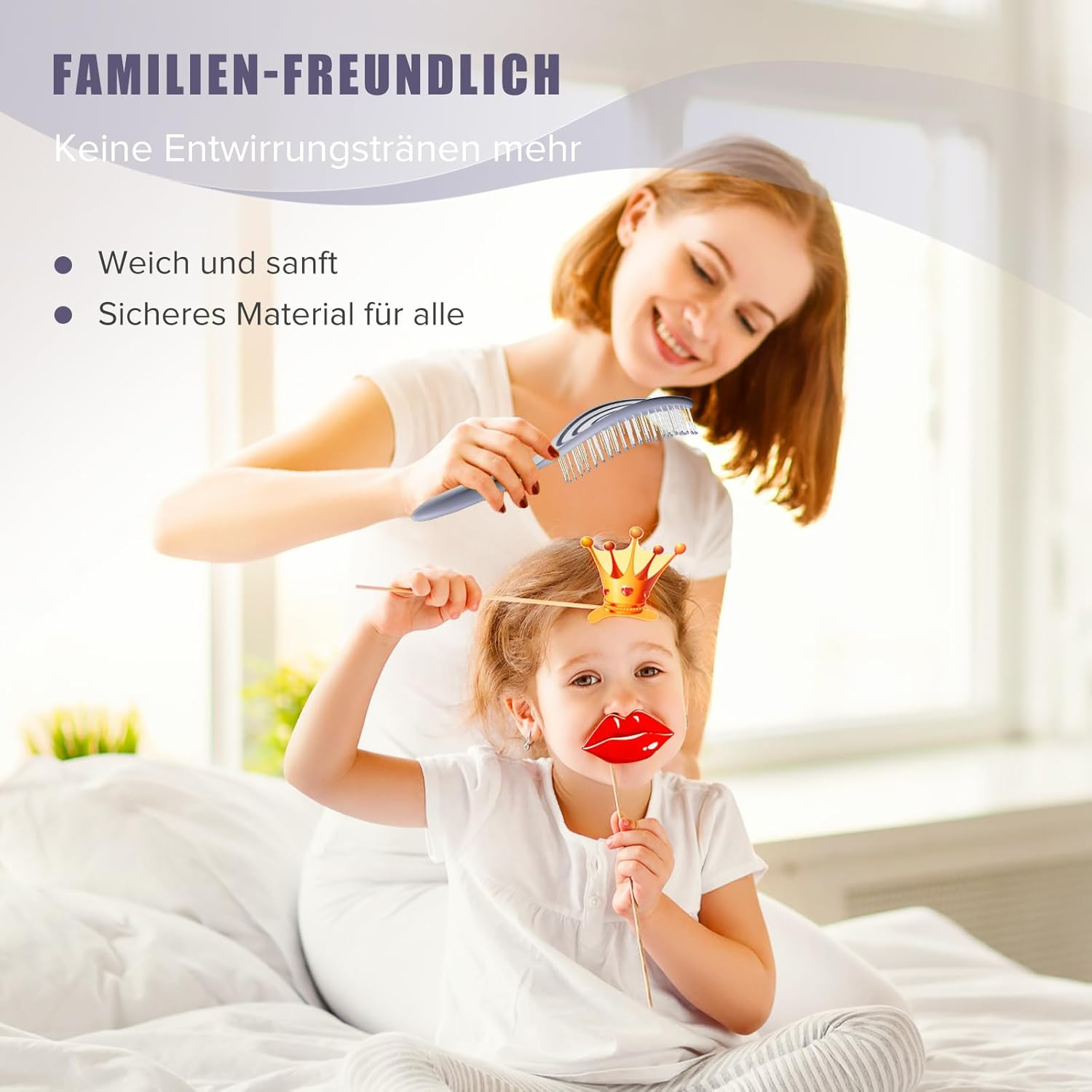 SHINLEA Hair Brush without Pulling, Scalp Massage Brush, Detangler Brush for Women, Men & Children, Detangling Brush Also for Curls and Long Hair (Purple) image number 6