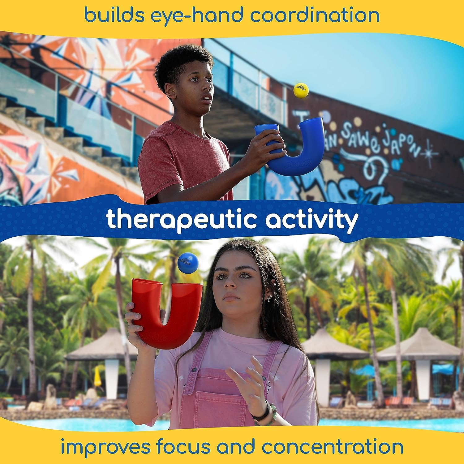 Pindaloo Skill Toy. the Latest Craze to Hit the U.S.A. for Kids, Teens and Adults. Lots of Fun, Develops Motor Skills, Hand/Eye Coordination and Confidence. for Indoor and Outdoor Play (Red)