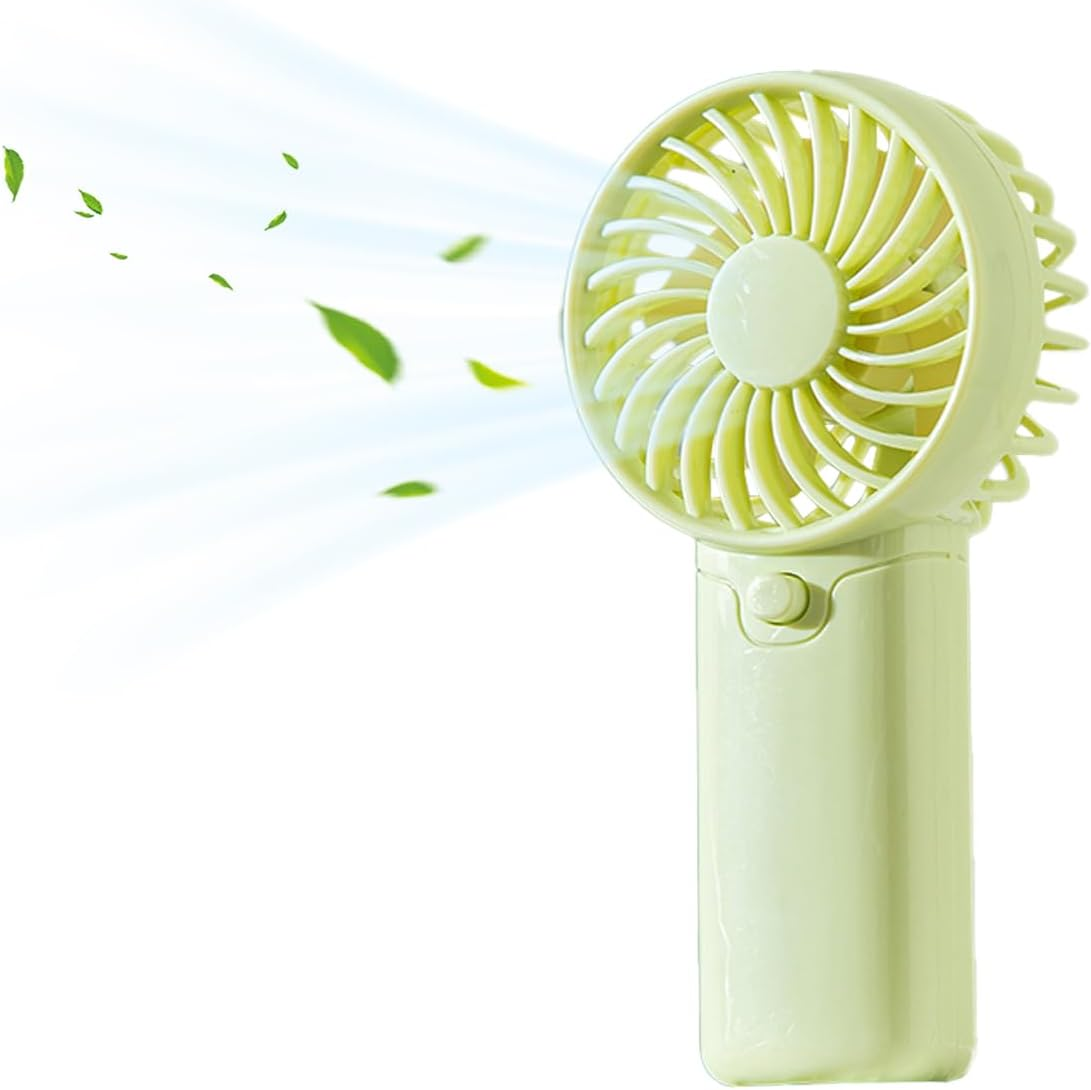 NNAKLLI 5-Inch Portable Handheld Fan, Battery Operated, Quiet Personal Desk Fan for Bedroom, Camping, Outdoor | AAA Powered (No Batteries Included), Lightweight & Compact Design (Pink)