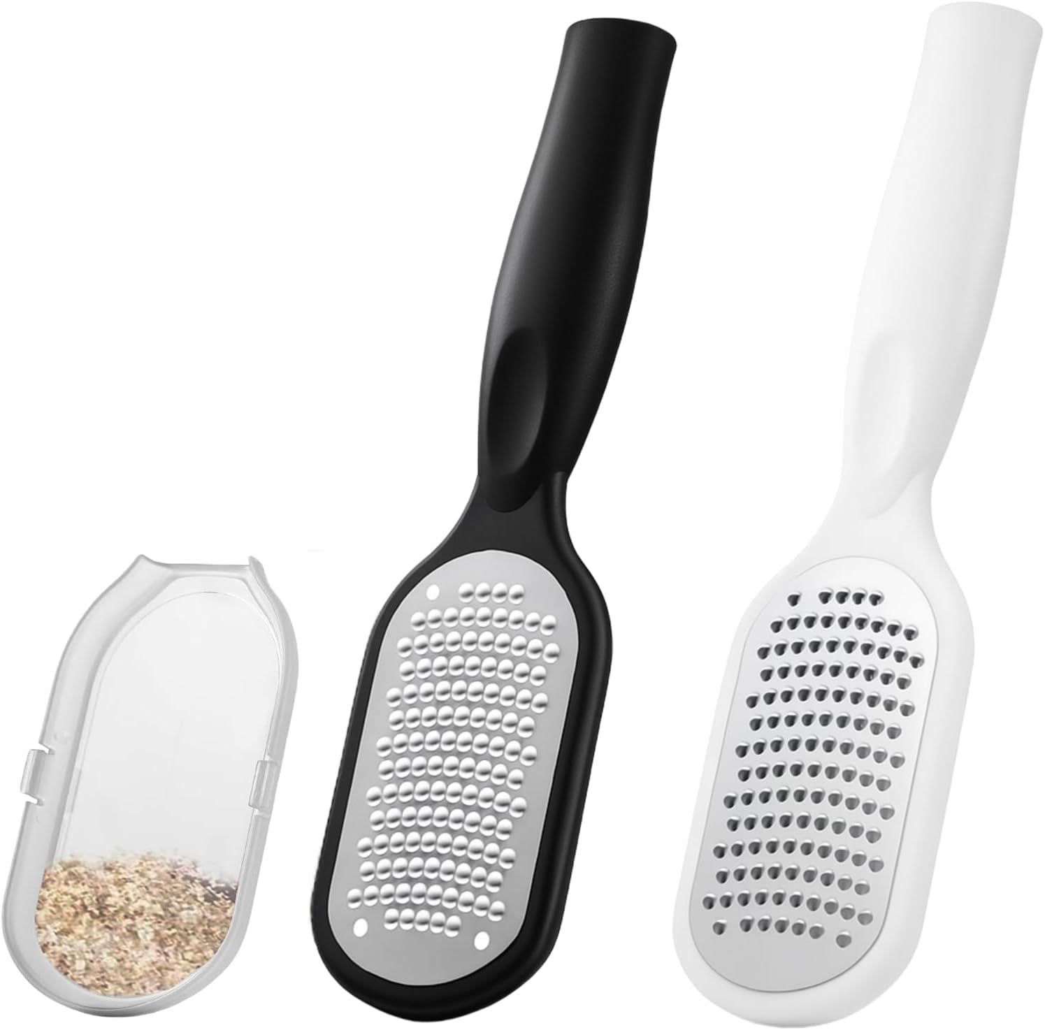2 X Foot Rasp 2-In-1 (Black & White) with Crumb Tray, Callus Remover for Dry and Wet Feet image number 6