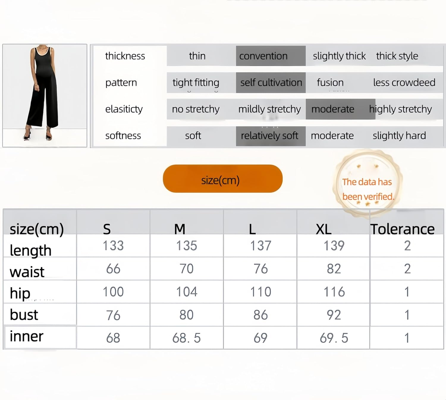 Elegant One-Piece Pants for Pregnant Women - Stylish Woman'S Maternity Wear image number 2