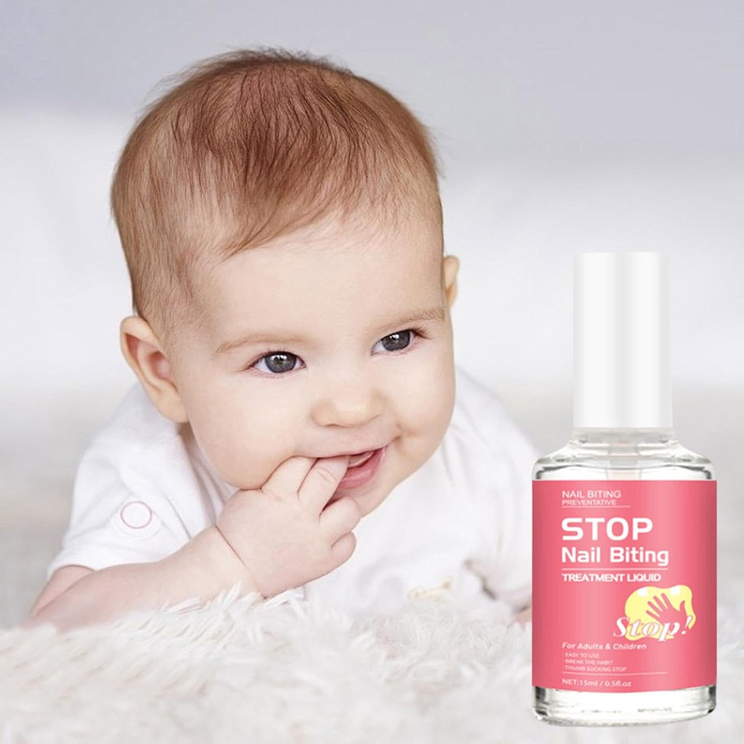 Nail Biting Prevention - No Bite Nail Polish anti Nail Biting Polish - Finger Sucking Prevention, Stop Nail Biting for Children, Adults, Nail Growth, Repair image number 2