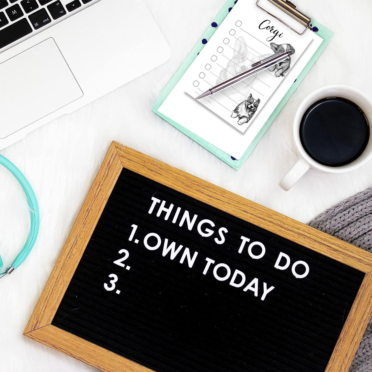 Welsh Corgi Puppies Sticky to Do List Notepad - Dog Sticky Notes Stationary School Supplies for Corgi Mom | Corgi Gifts for Corgi Lovers | 4" X 6" 50 Pages