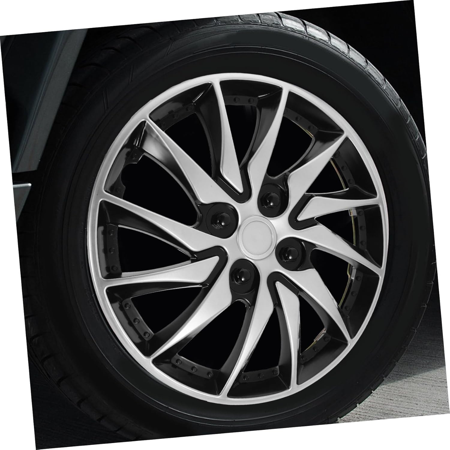 Didiseaon Hub Cap 14 Inch Universal Abs Wheel Hub Cap Cover for Car Truck SUV Decorative Replacement Rim Cover Automotive Accessory image number 4