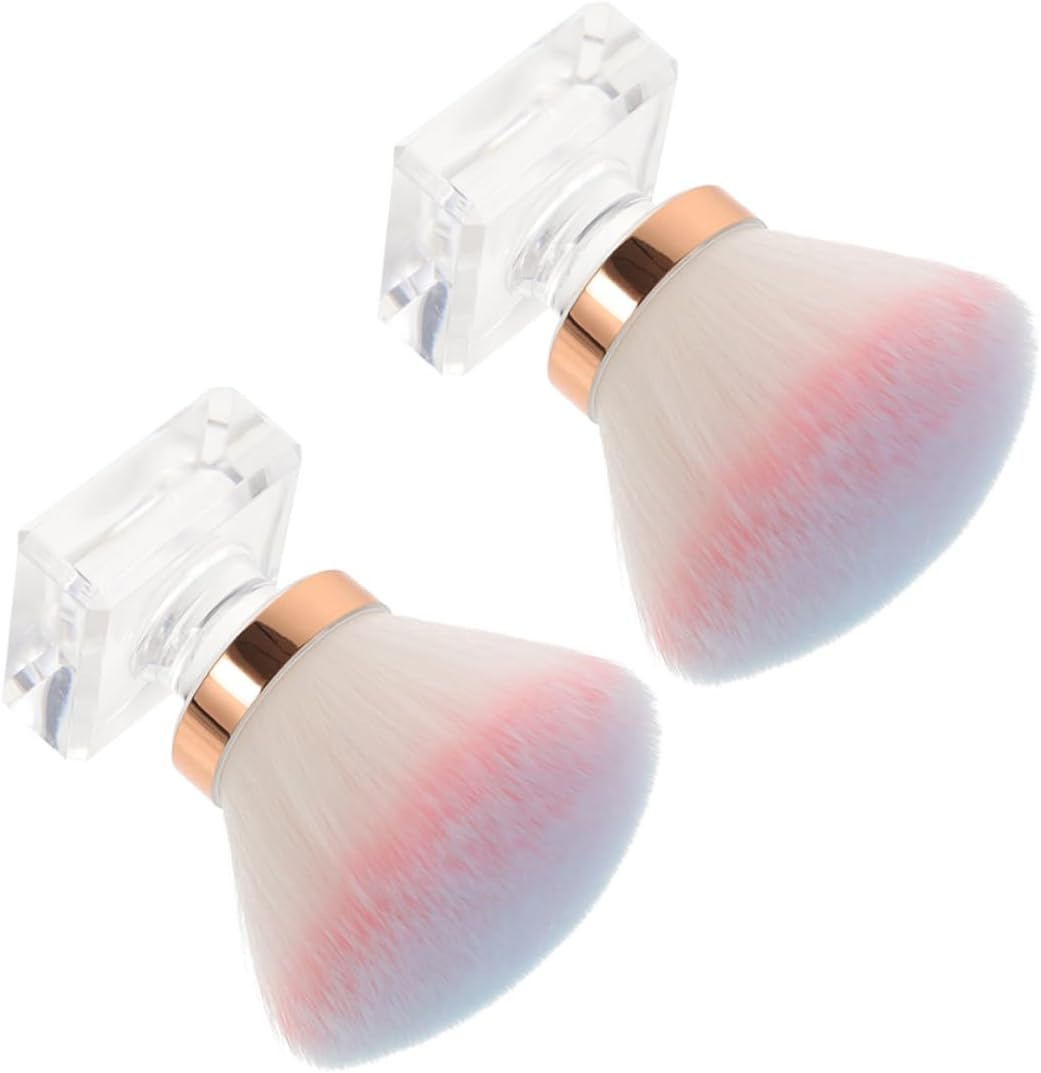 BESTYASH 2Pcs Nail Cleaning Brush Ergonomic Dust Brush for Manicure Pedicure Versatile Nail Scrubber for Fingernails Toenails image number 6