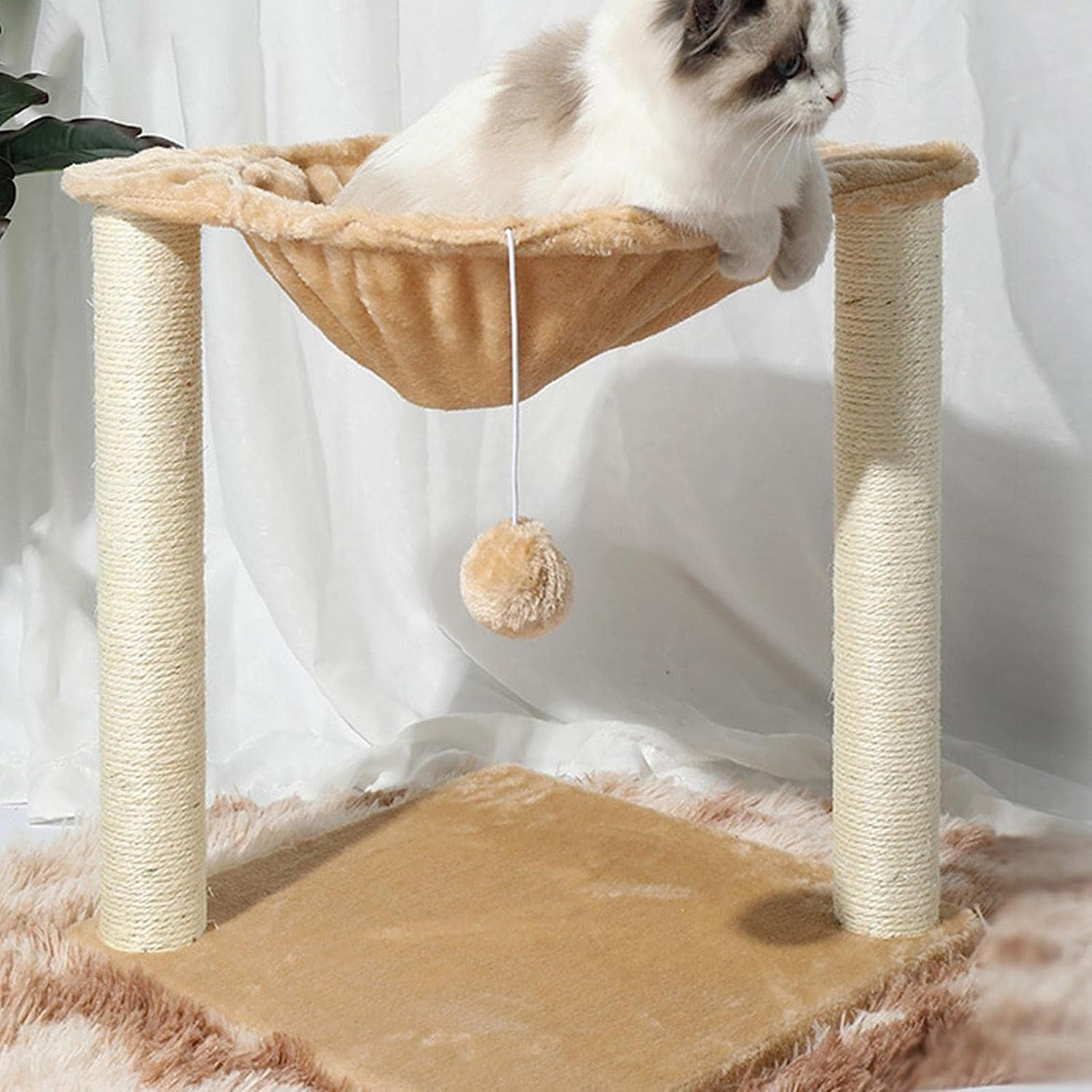 Double-Layer Cat Nest Multi-Functional Cat Scratch Board Four Seasons Universal Cat Hammock Cat Claw Post image number 5