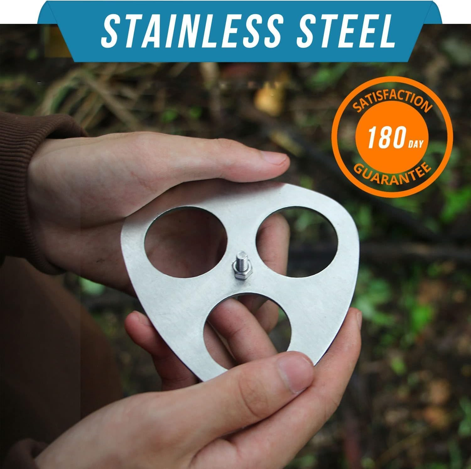 Camping Tripod for Cooking, Newest Survival Cooking Gear, Stainless Steel Cooking Tripod for Campfire, Campfire Cooking Accessories for Outdoor Cooking, Picnic, Hiking, Camping image number 1