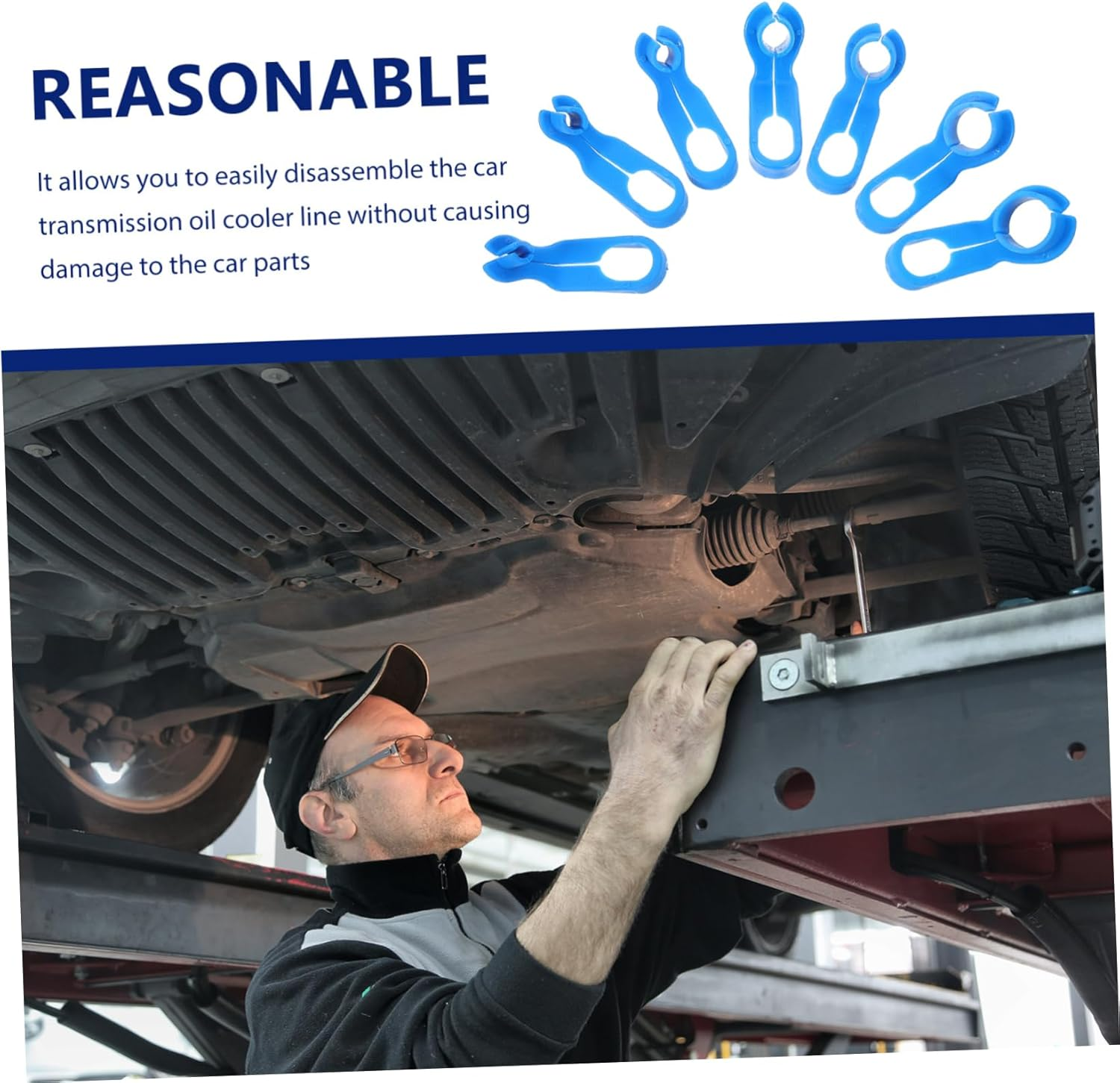 Zerodeko 7Pcs Line Disconnect Tool Set Durable Automotive Maintenance Tools for Line Remover Ergonomic Hand Tools for Efficient Repair image number 6