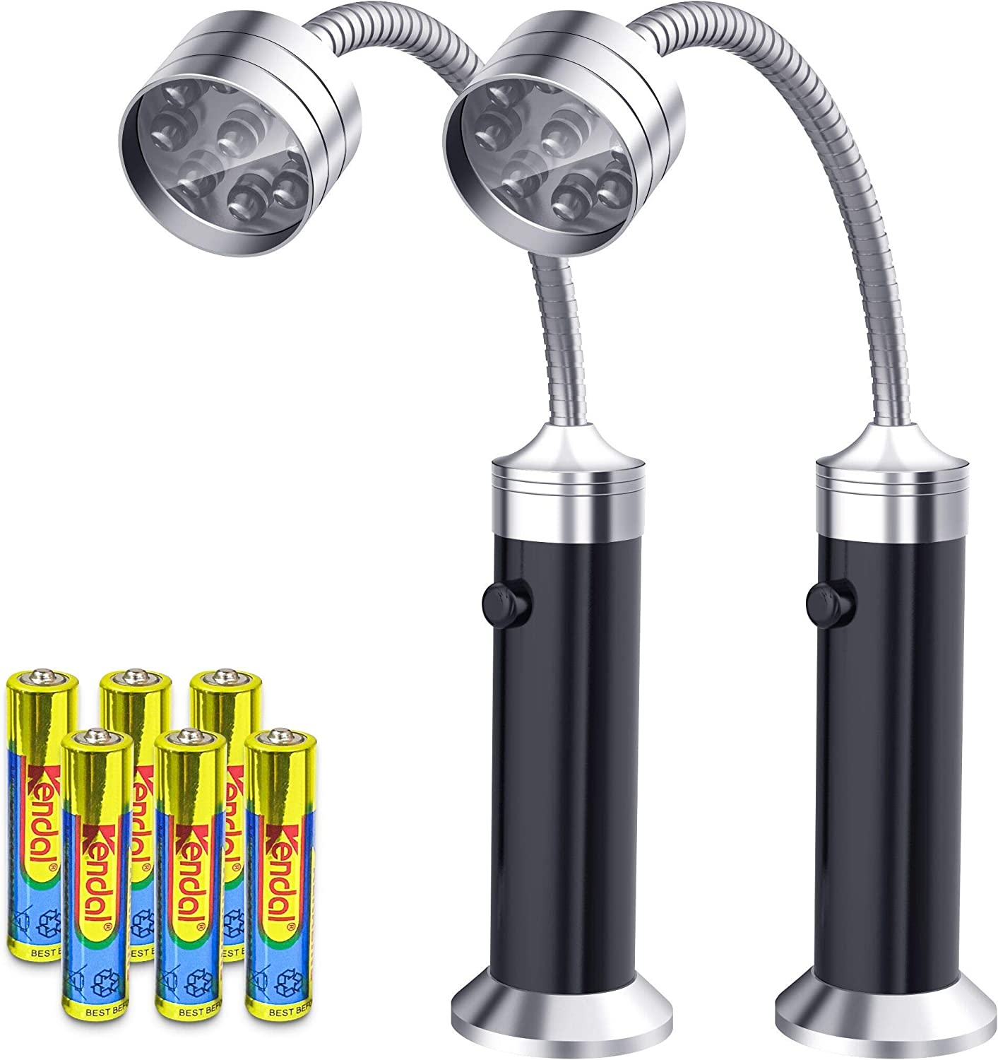 FIREOR Barbecue Grill Light Magnetic Base Super-Bright LED Lights-360 Degree Flexible Gooseneck, Weather Resistant, Powerful LED BBQ Light (2 Pack, Black) image number 4