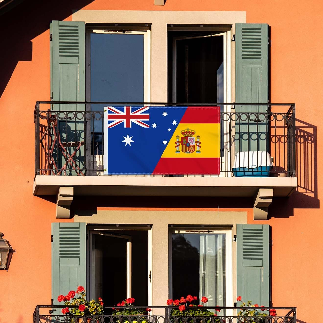 Large 3&times;5 FT Spain Australia Friendship Flag, Big Spanish Australian 150D National 2 in 1 Outdoor Banner,Decorgarden with Brass Gromment image number 3