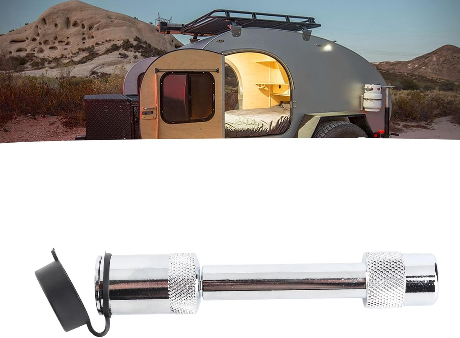 Stainless Steel Barbell Locking Hitch Pin for Trailer Hitch Locking Tow Pin with 3 Keys Fit image number 5