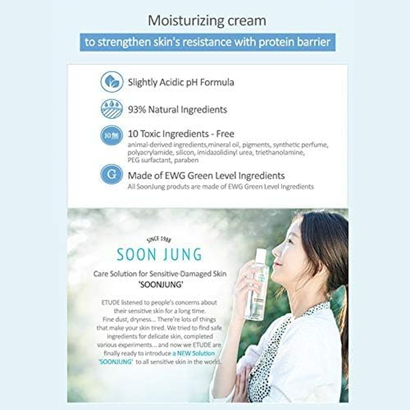 ETUDE HOUSE Soonjung 2X Barrier Intensive Cream 60Ml (Old Version)- Hypoallergenic Shea Butter Hydrating Facial Cream for Sensitive Skin, Panthenol and Madecassoside Heals Damaged Skin image number 2