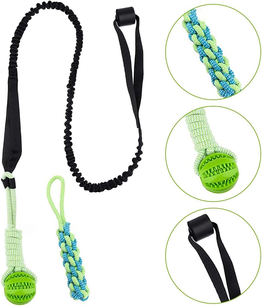 Dog Pole Rope Toys,Interactive Exercise Play,Interactive Tether Pull,Dog Rope Play,Pet Outdoor Entertainment,Retractable Tugger Dog Rope,For Pet Exercise image number 3