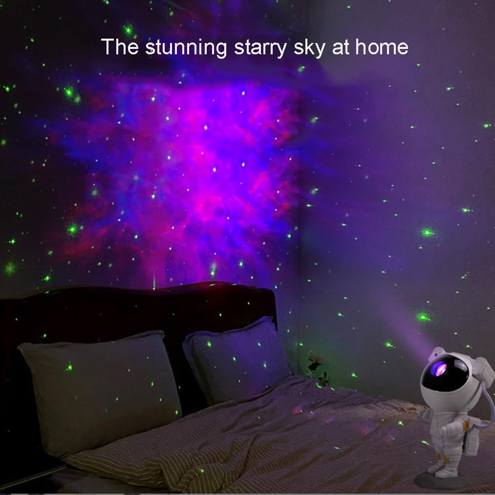 White Astronaut Galaxy Star Projection Lamp Night Light Birthday Gift Bedroom and Ceiling Projector, Best Gifts for Children and Aesthetic Room Decor for Gaming Room, Home Theater image number 5
