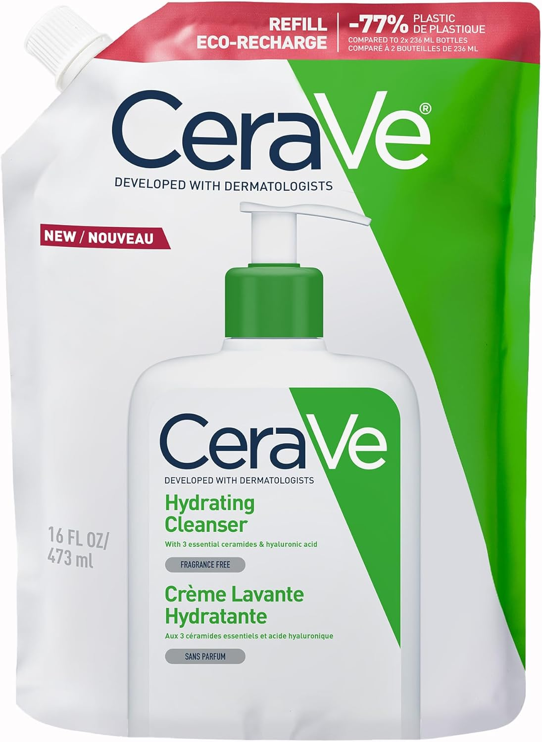Cerave Hydrating Cleanser Eco-Recharge Refill 473 Ml image number 2