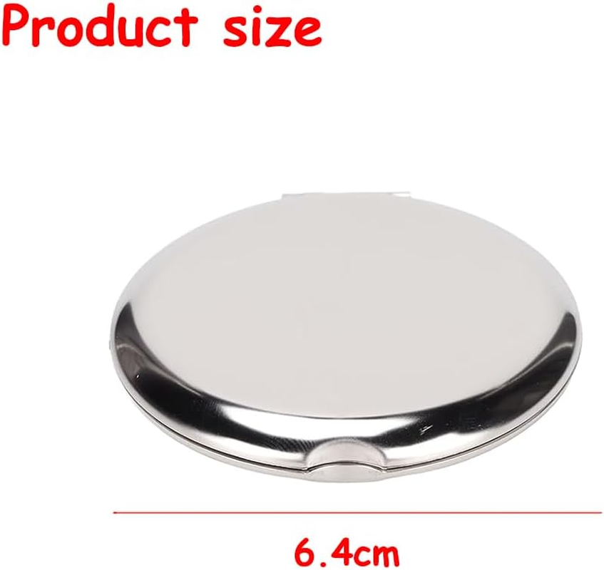 Stainless Steel Pocket Mirror - Small, Foldable, Portable and Compact for Purse, Travel and Makeup image number 4