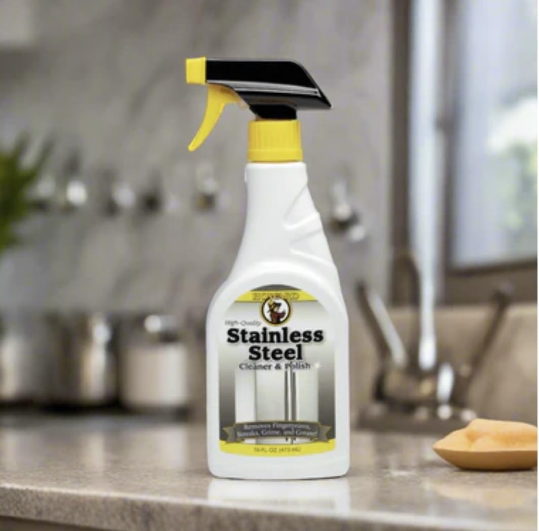 HOWARD PRODUCTS SSC016 Superior Stainless-Steel Cleaner and Polish - Streak-Free Formula, Ideal for Kitchen Appliances, Grills, Countertops, Dishwashers, Microwaves, Outdoor Appliances - 473Ml