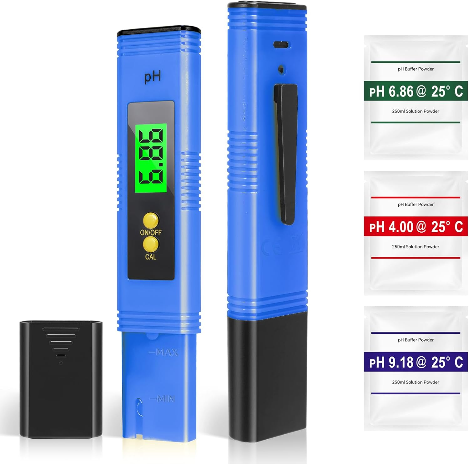 Digital Ph Meter, PH Meter for Water Hydroponics Digital PH Tester Pen 0.01 High Accuracy Pocket Size with 0-14 PH Measurement Range for Household Drinking, Pool and Aquarium image number 6