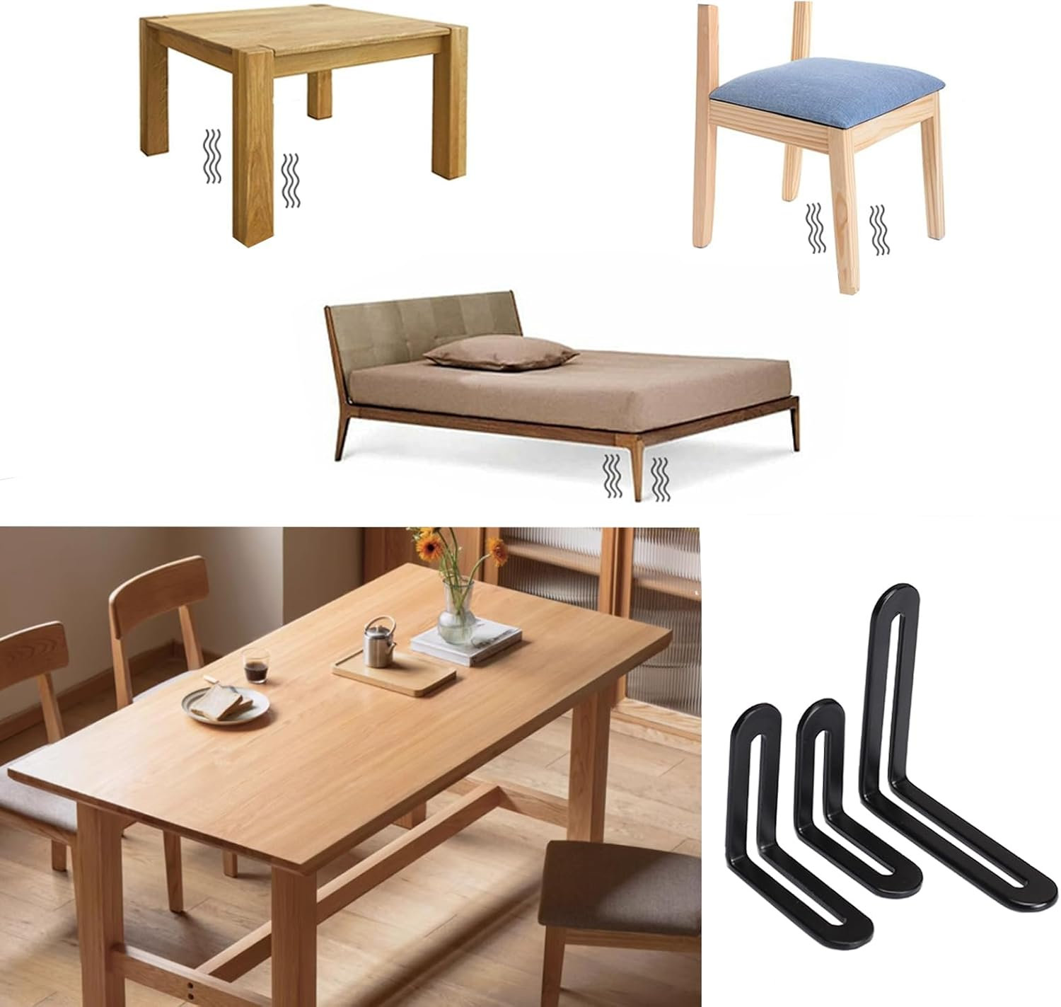 YMAISS 8Pcs Black Slotted L Bracket Adjustable L-Shape Corner Brace with Slot Adjustable Right Angle Brackets Metal Heavy Duty 90 Degree Connector Slidable Slotted (58*58Mm/2.28*2.28") image number 1