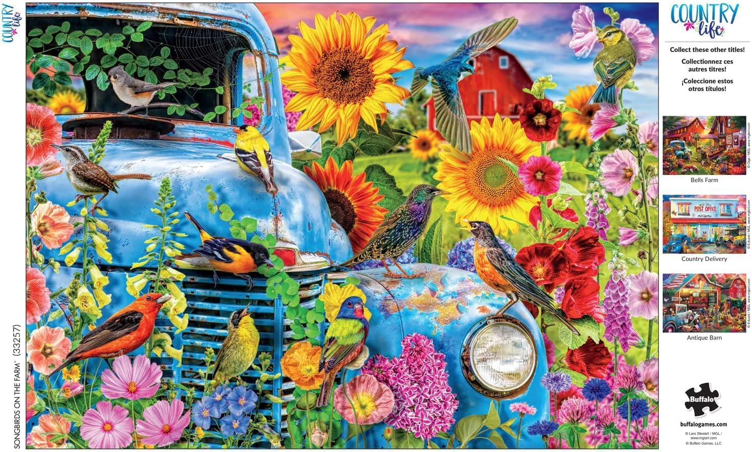 Buffalo Games - Country Life - Songbirds on the Farm - 500 Piece Jigsaw Puzzle
