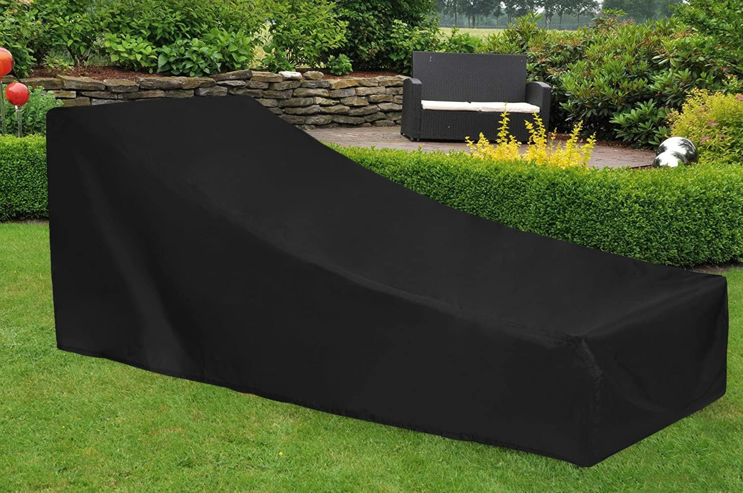 Chaise Lounge Cover with Storage Bag, Generic Waterproof Patio Recliner Cover, Sun Lounger Cover, Windproof Anti-Uv Dust-Proof Garden Sun Lounger Cover, Outdoor Patio Sunbed Beach Recliner Cover (1) image number 2