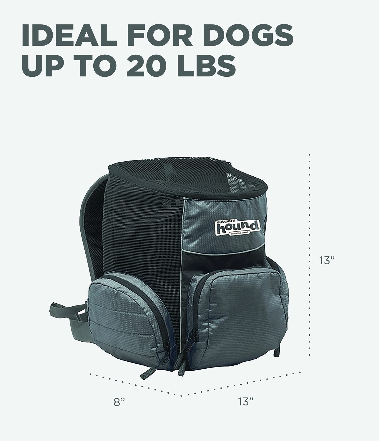 Outward Hound Poochpouch Backpack Small Dog Carrier, Grey image number 4