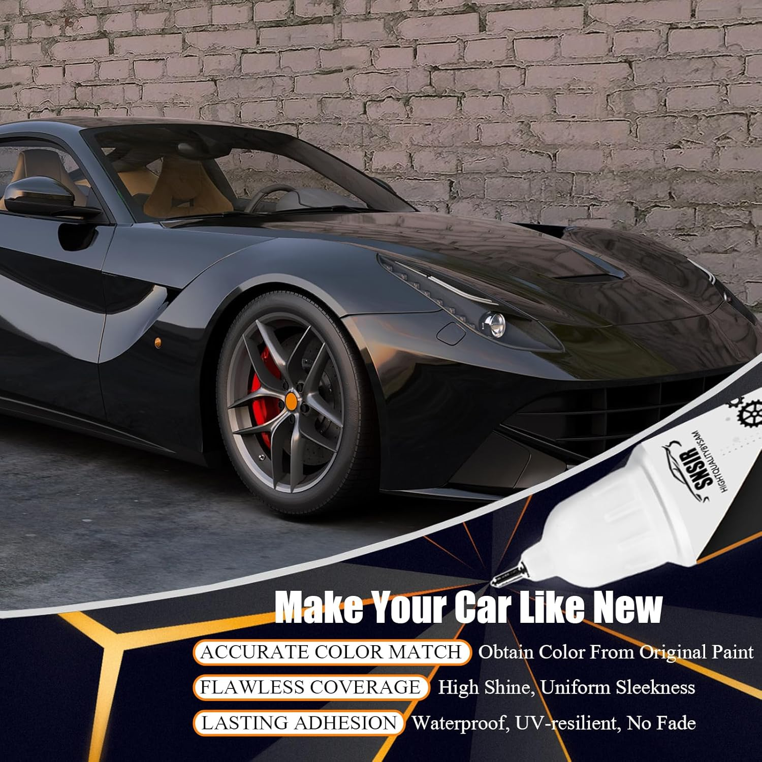 Pure White Touch up Paint for Cars, Color Accurate Touch up Paint for Cars, Premium Car Scratch Remover for Deep Scratches, Easy to Use, Safe and Non-Toxic