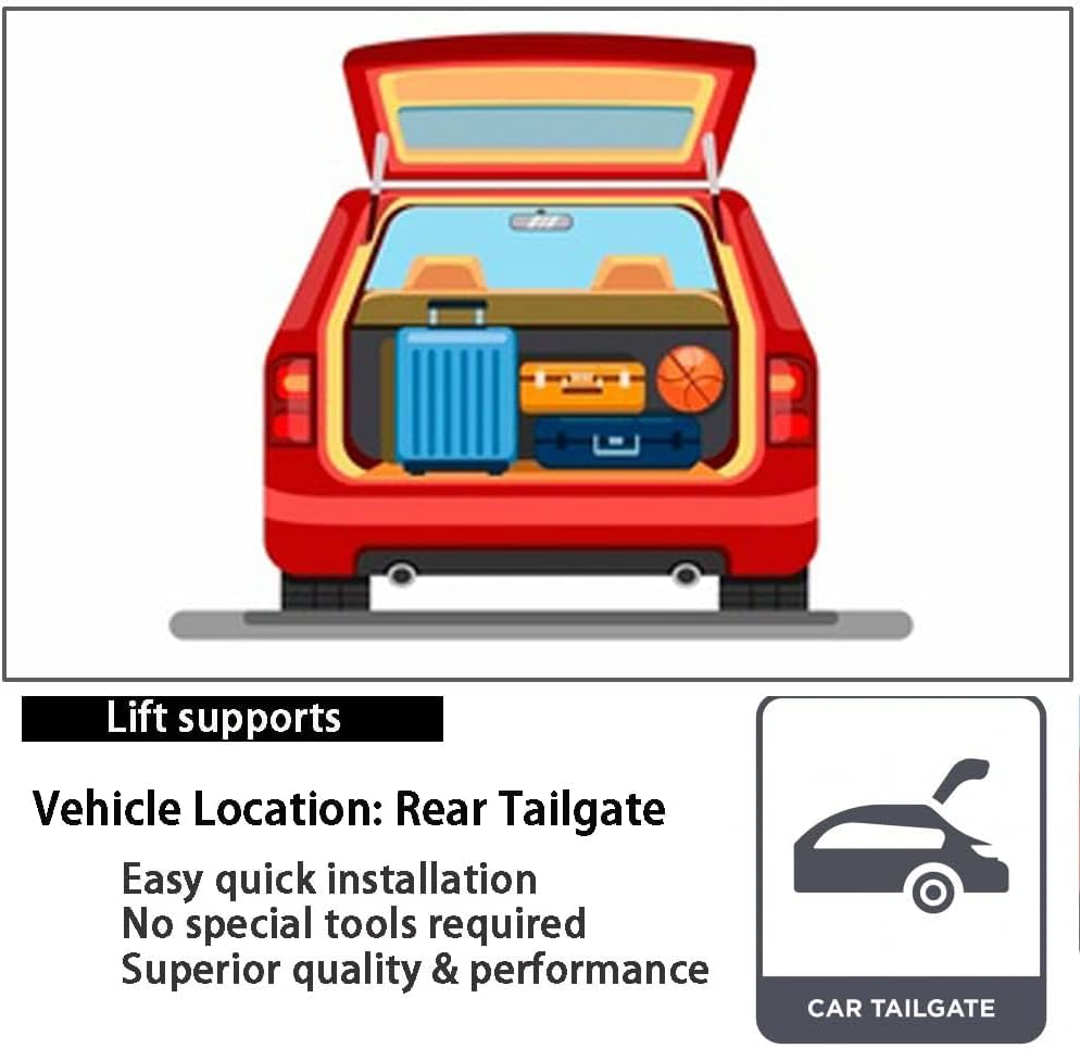 Car Rear Tailgate Trunk Gas Pressure Strut for Nissan Qashqai J11 SUV 2015-2022 Shock-Absorbing Gas Spring Strut (Normal Black) image number 1