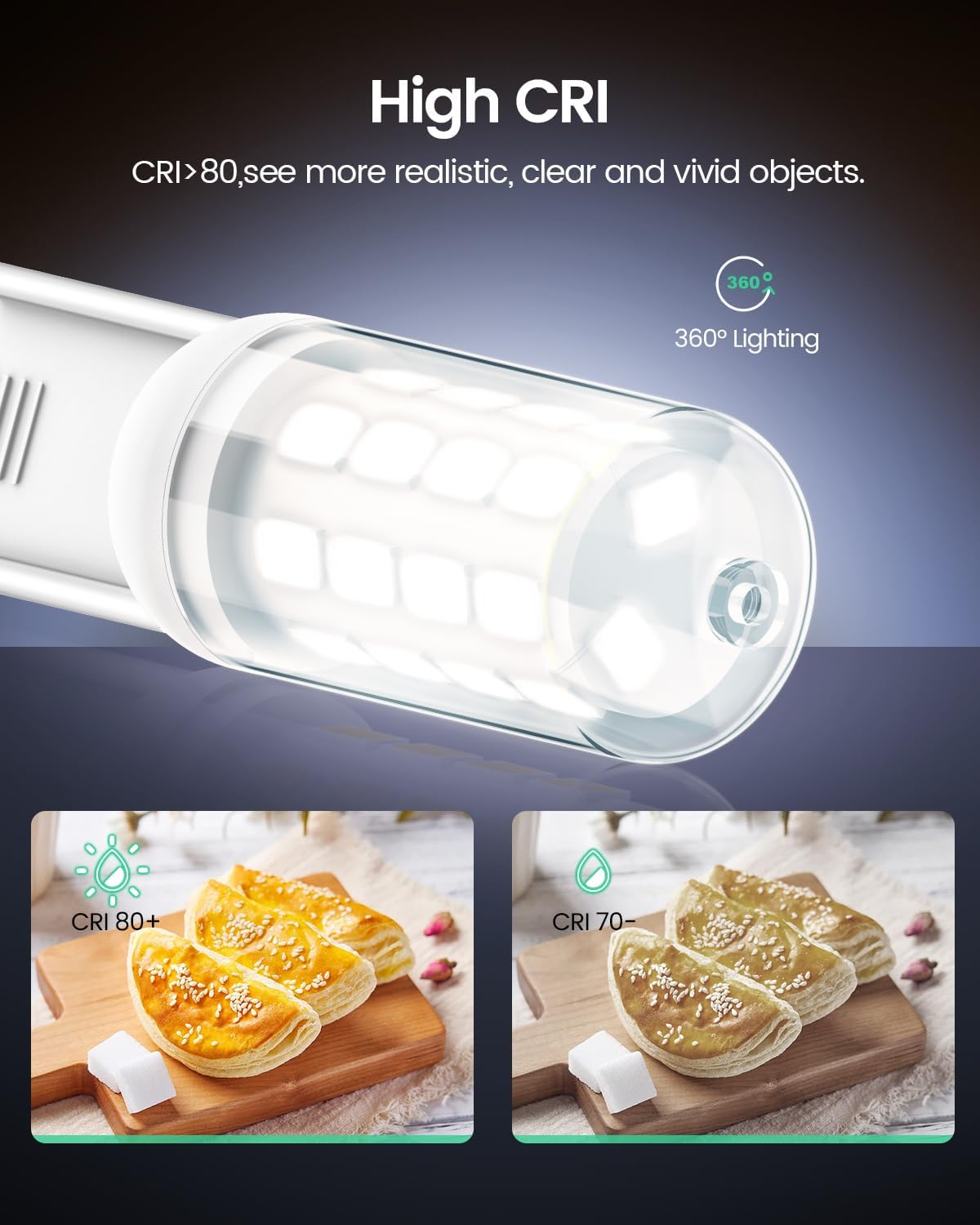 Tailcas G9 Dimmable LED Bulb, 3W G9 6000K Cool White Equivalent to 30W Halogen, 320LM Flicker-Free, for Bedroom, Living Room, Kitchen, 360 Degree Angle AC 220-240V, Pack of 10 - Cold White image number 2