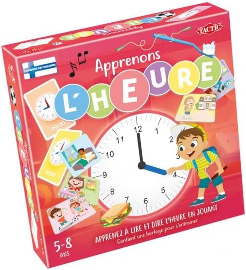 Tactic Music Box Learning Hour Clock with Movable Hands for Kids