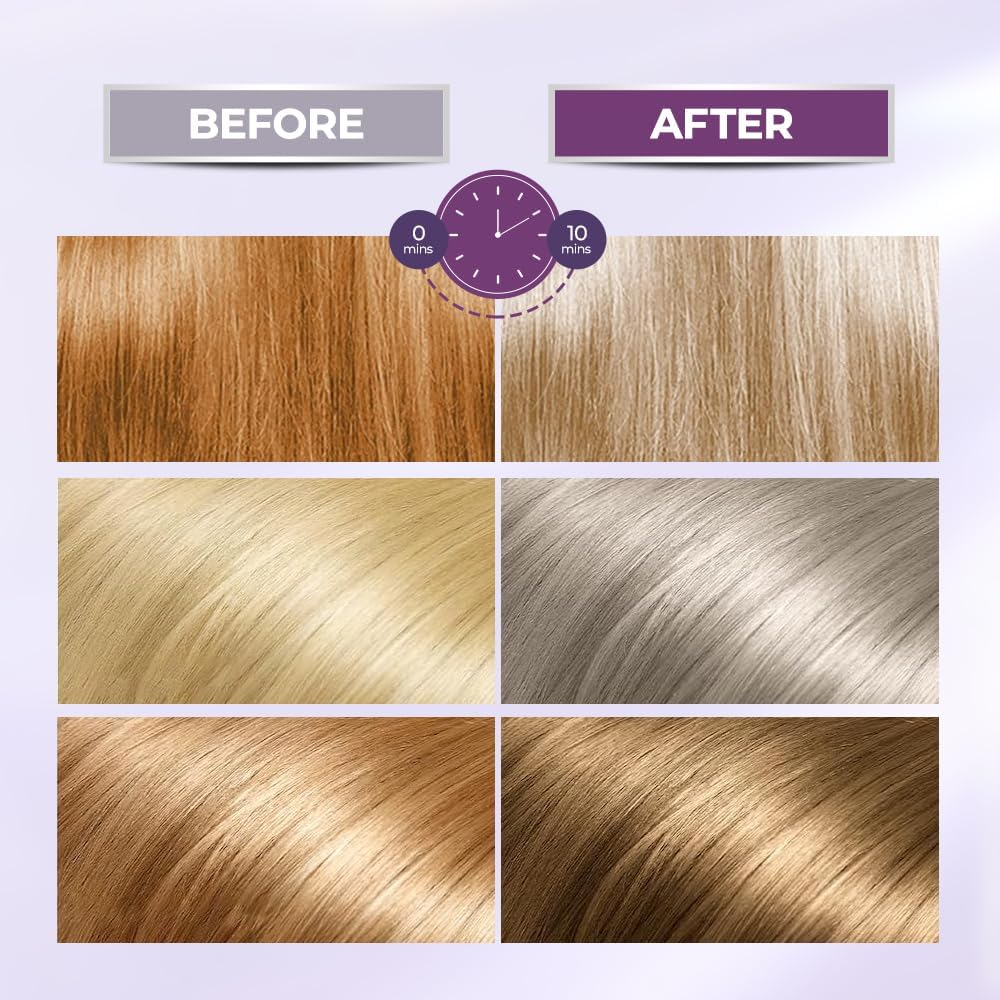 Karseell Purple Hair Maskprofessional Neutralizes Brass & Yellow Tones for Blonde Silver Gray Highlighted Hair Conditioning with Argan Oil and Collagen, 500Ml image number 4