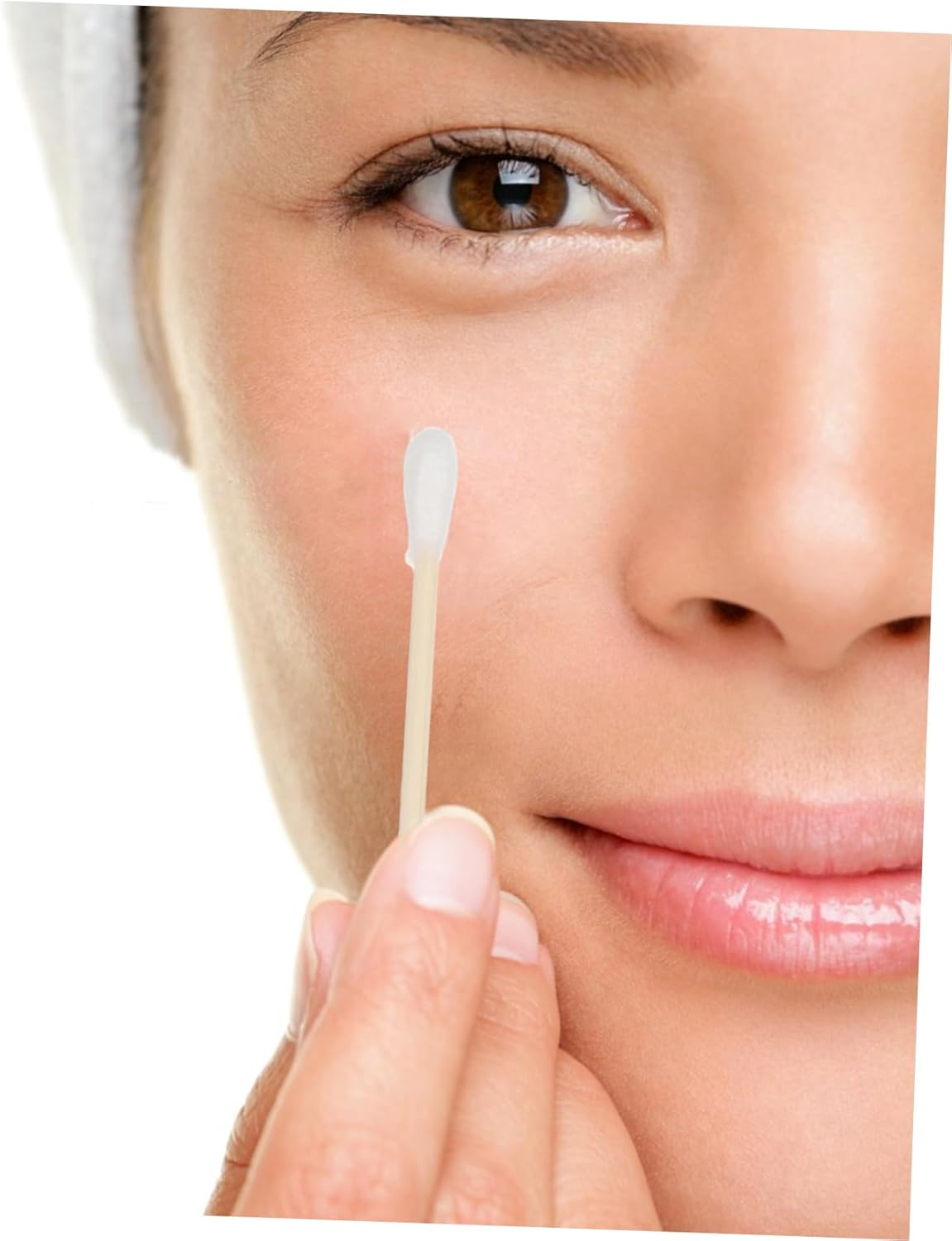 100Pcs Makeup Cotton Swabs Dual-Ended Sterilized Cotton Buds Bamboo Handles for Ear Cleaning Detailing and Electronics