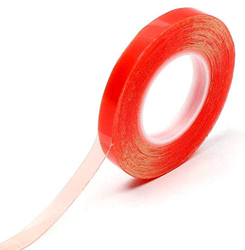 9Mm Double Sided Tape - Easy Peel - Strong Adhesion - Extra Long 50M - Red image number 1