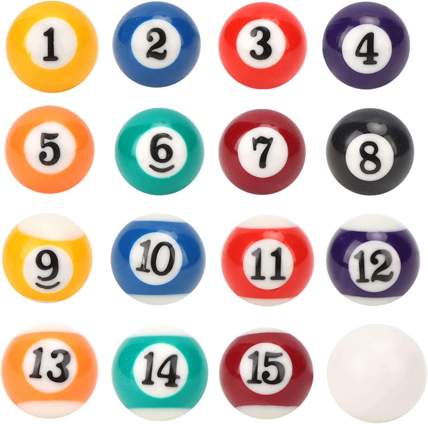 16PCS Pool Cue Training Ball, Eco‑Friendly Resin Mini 2.5CM Children Billiard Ball Toy Pool Table Accesssory, Pool Table Accesssory Billiards for Game Rooms Recreation image number 4