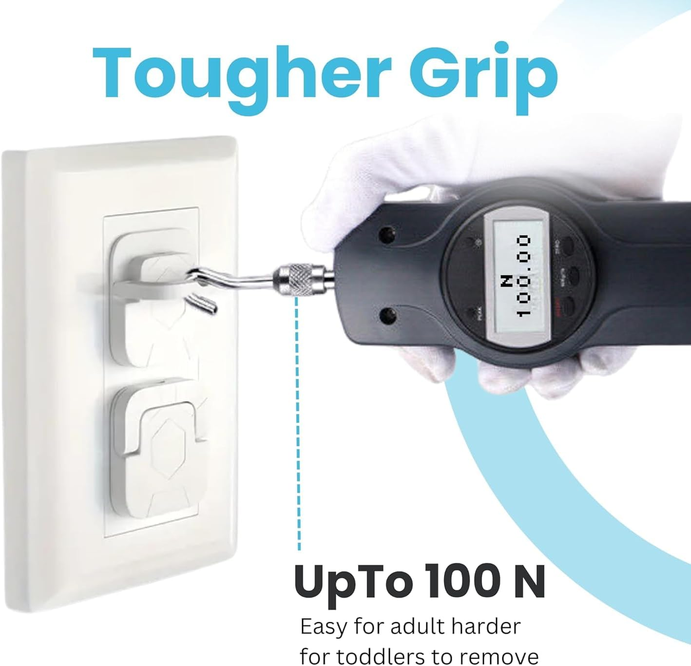 Outlet Covers Baby Proof with Pull Handle, Baby Proof Socket Covers, White Baby Proof Covers, 3 Prong Child Proof Outlet Cover (White, 10 Pack) image number 3