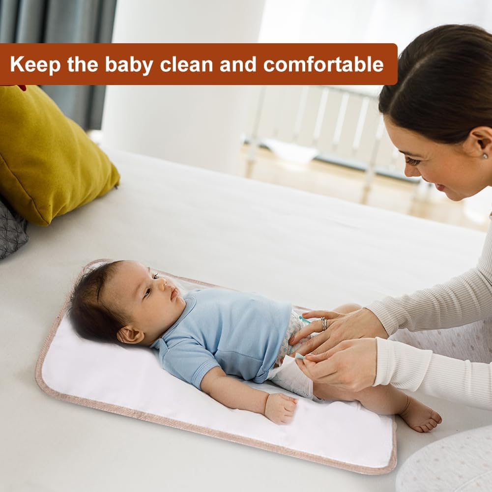 Portable Baby Changing Mat, Lightweight Foldable Travel Nappy Changing Pad, Waterproof Newborn Changer Pads for Home and Outdoor Use, Soft and Breathable image number 2