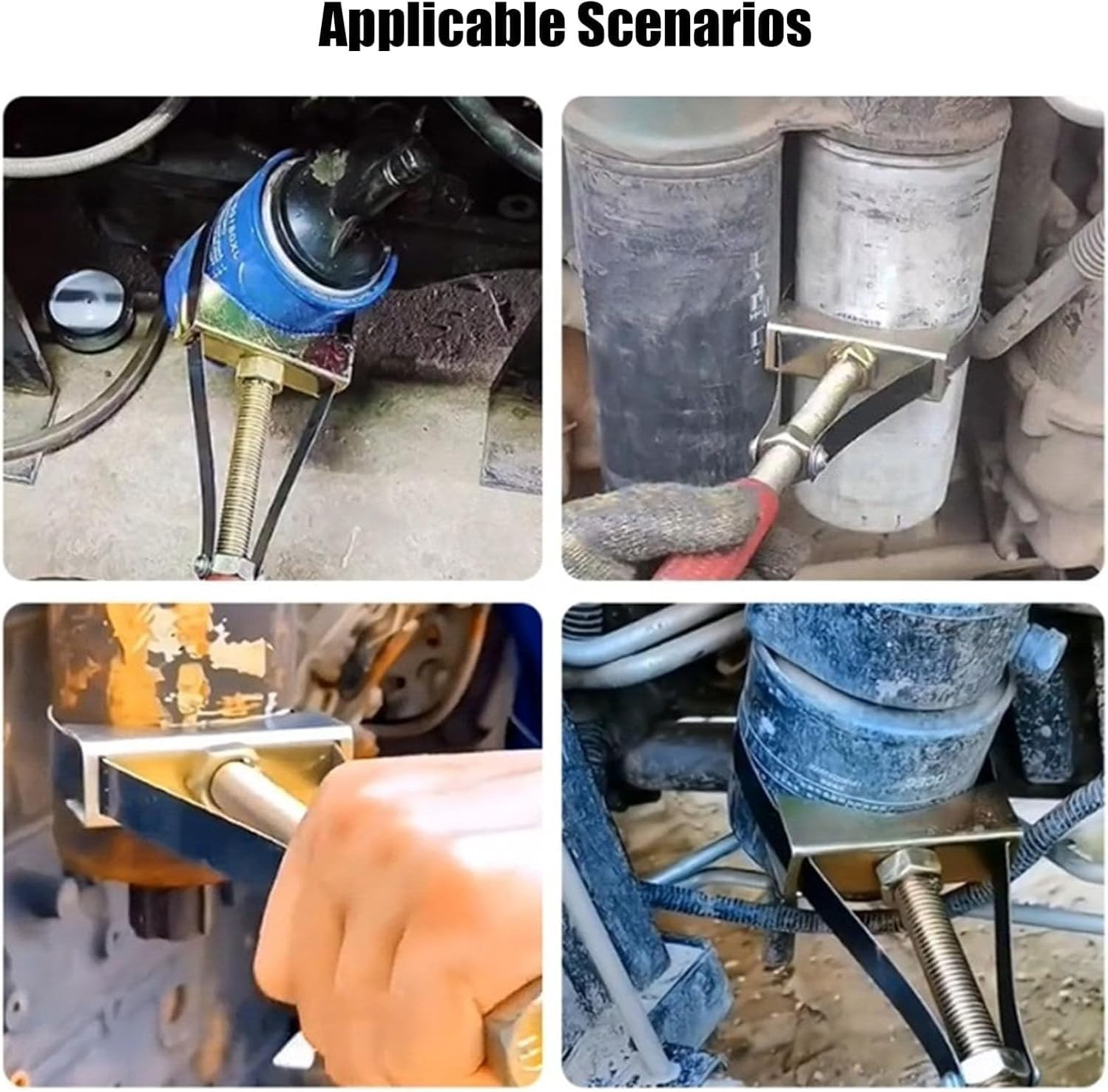 Adjustable Oil Filter Wrench - Oilfilter Removal Tool with Non-Slip Strap for Cars, Trucks, Excavators (1-Piece) image number 1