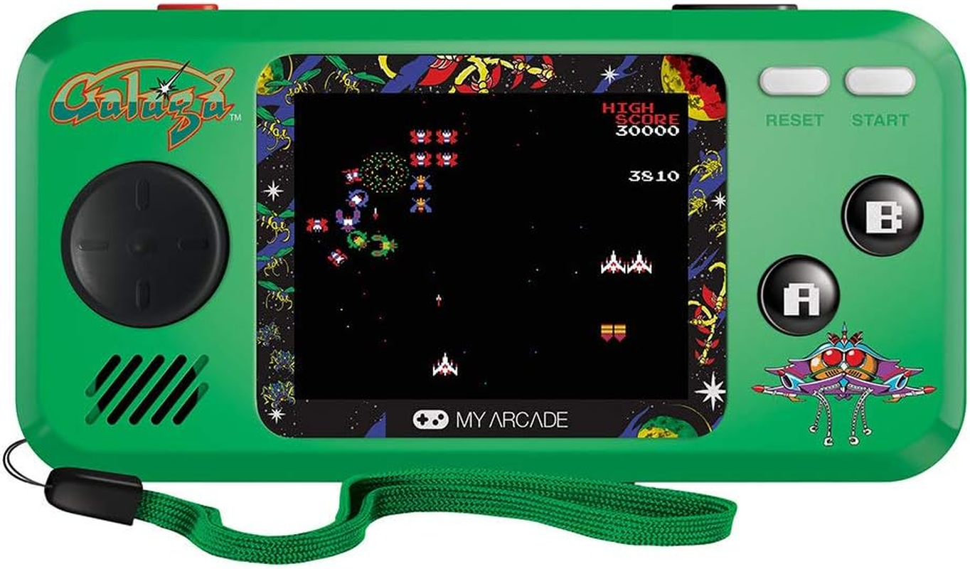 My Arcade 3244 Galaga Pocket Player, Green image number 1