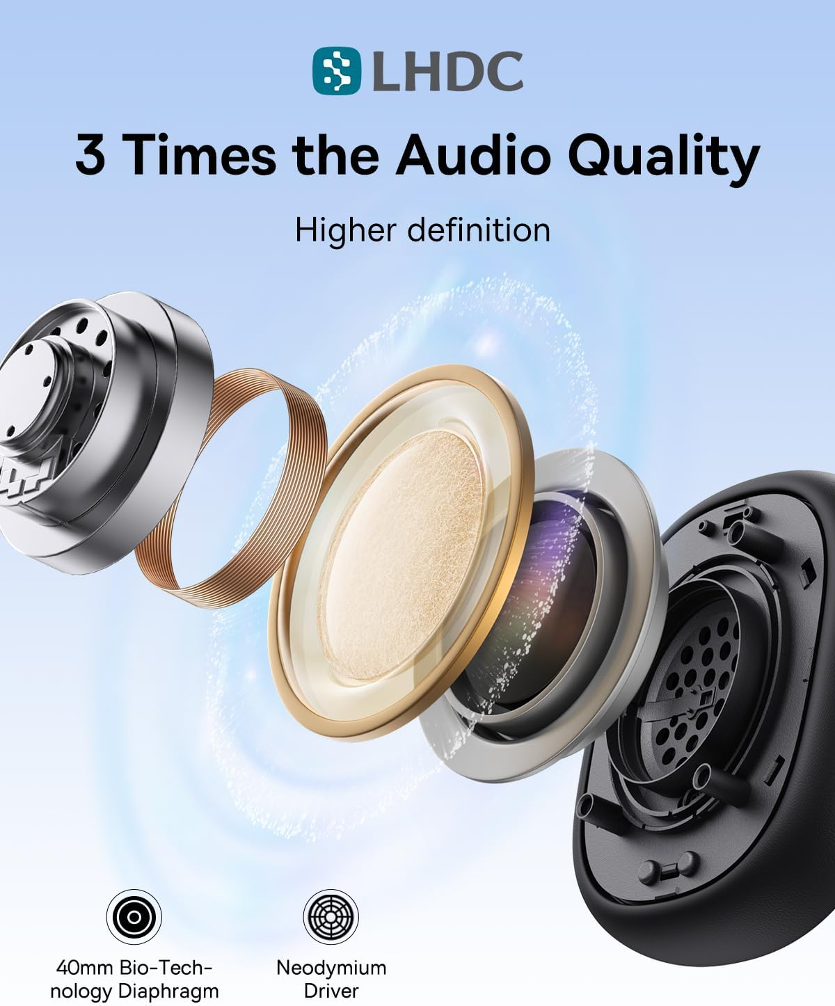 Baseus H1I Bowie Earbuds, Active Noise Cancellation, Low Latency 0.038S, Wireless Bluetooth 5.3 Headphones, Black