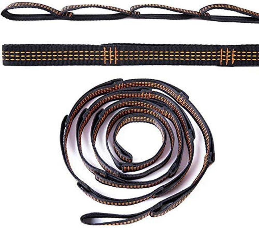 Hammock Strap High Strength Nylon Rope 2.8M*2PCS with 2PCS Strong Carabiners Adjustment Reinforced Yoga Belt Tree Rope