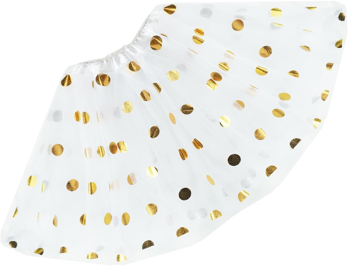 Girls' Polka Dot Tutu Glitter Ballet 3 Layer Tulle Dance Skirt Mouse Little Girls 3-8Y Costume Dress up Tutu - Blue image number 3