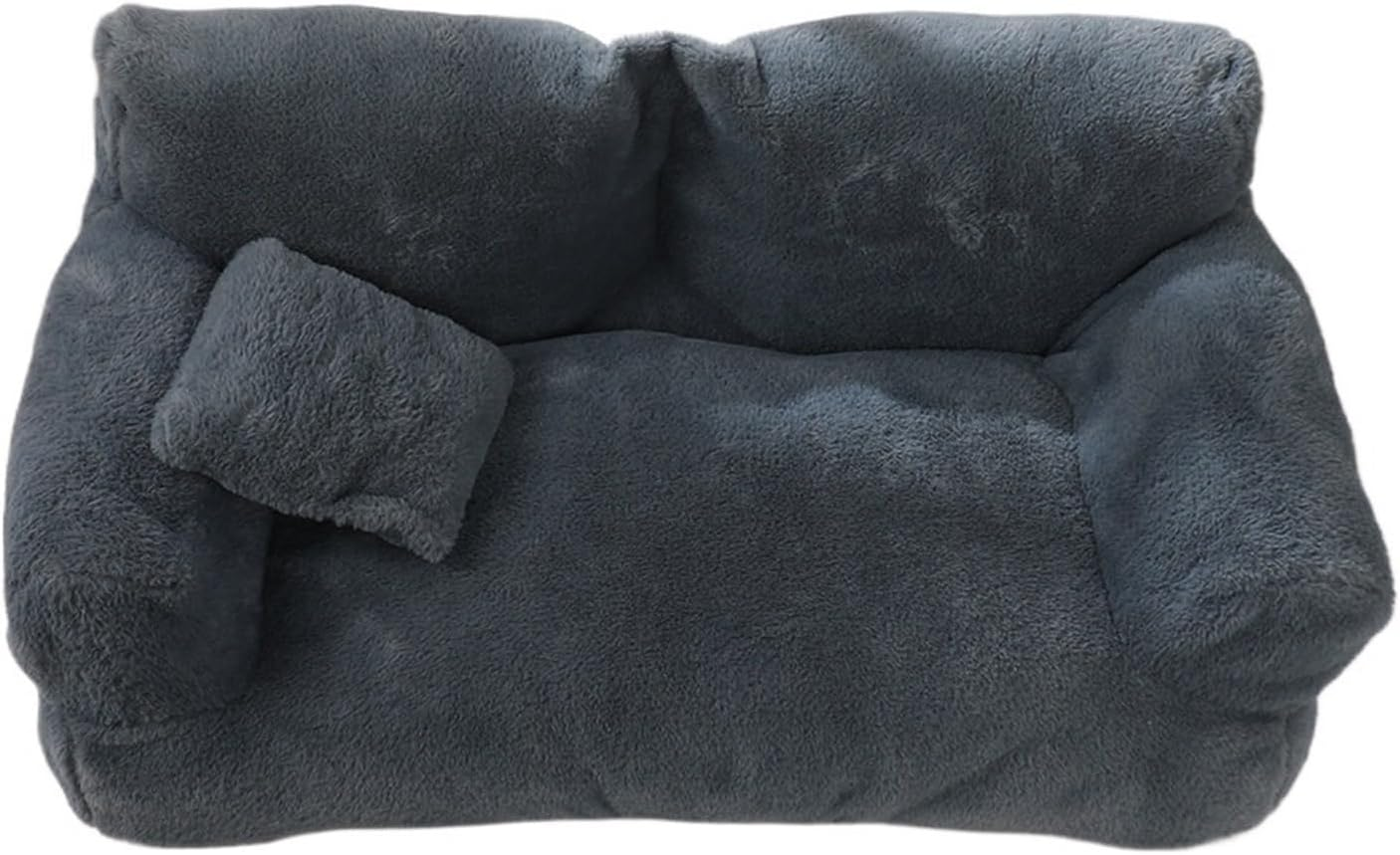 Revuera Pet Sofa, Washable Fluffy Pet Sofa Plush Pet Sofa anti Slip Dog Bed for Couch Pet Calming Sofa Couch Bed (Color : Gray, Size : X-Large)