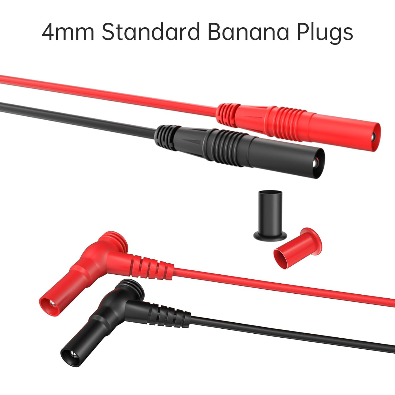 Goupchn 25PCS Silicone Multimeter Test Leads Kit with Replaceable Wire Piercing Probes, Alligator Clips, Test Hook Clips, Test Tweezer for Digital Electrical Multimeter Testing image number 6