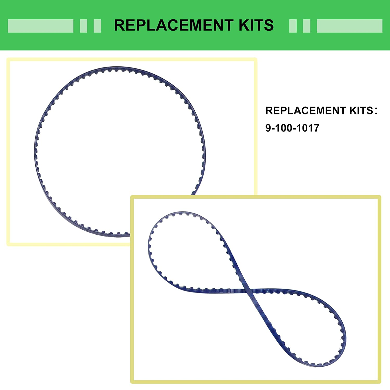 9-100-1017 Belt by Replacement Kit Small and Large Belt for Polaris 360 380 Polaris Pool Cleaner Parts Replacement Belt Kit image number 2