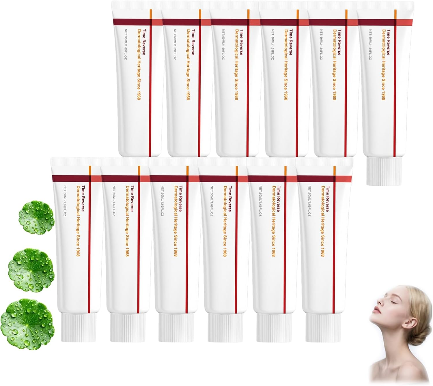 Cream Time Reverse - Advanced Fast-Absorbing & Nourishing, Retinol Wrinkle-Reducing Face Cream with Centella Asiatica, Skin Hydrating & Firming, Anti-Aging Facial Skincare for All Skin (2PCS)